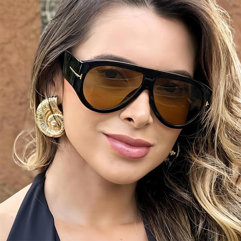 Oversized UV400 Aviator Solbriller Skanto