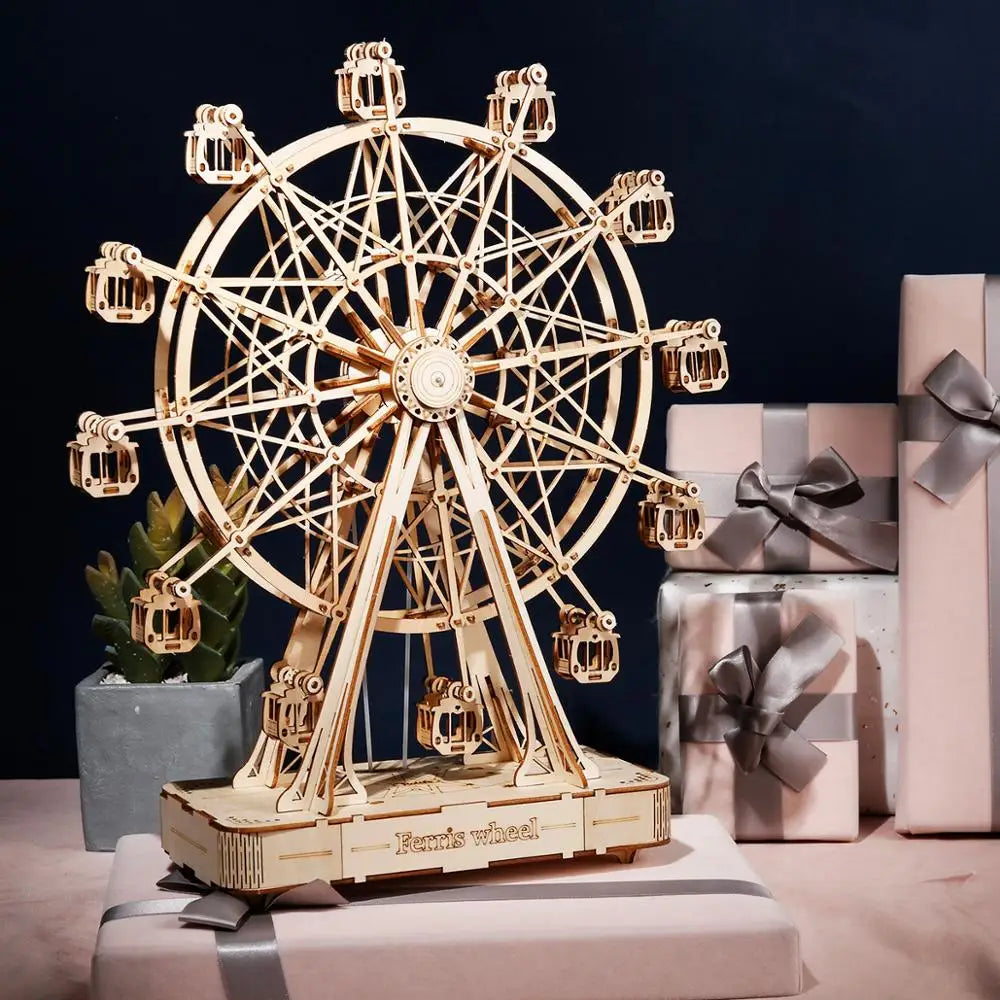 WoodCraft 3D Sett - Kreativ Pariserhjulet Bygg Skanto