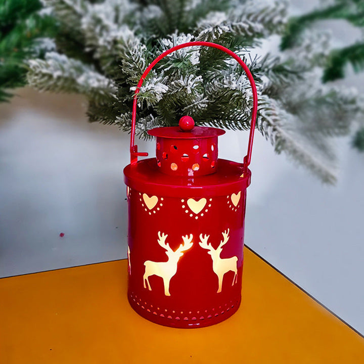 Skanto | Elektronisk Julelys med Blafrende LED Lys – Dekorativ Jern Lysestake for Innendørs