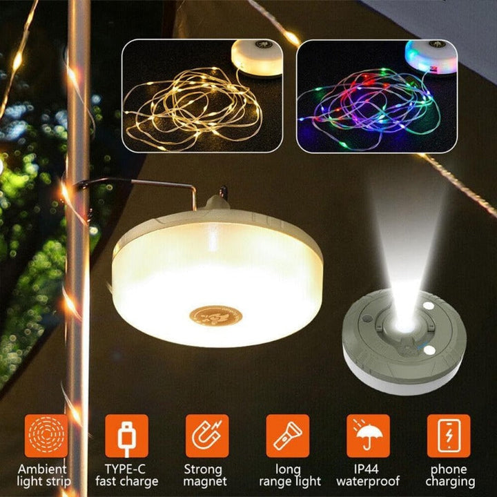 Skanto | Kompakt LED campinglampe med USB-oppladbar og magnetisk base