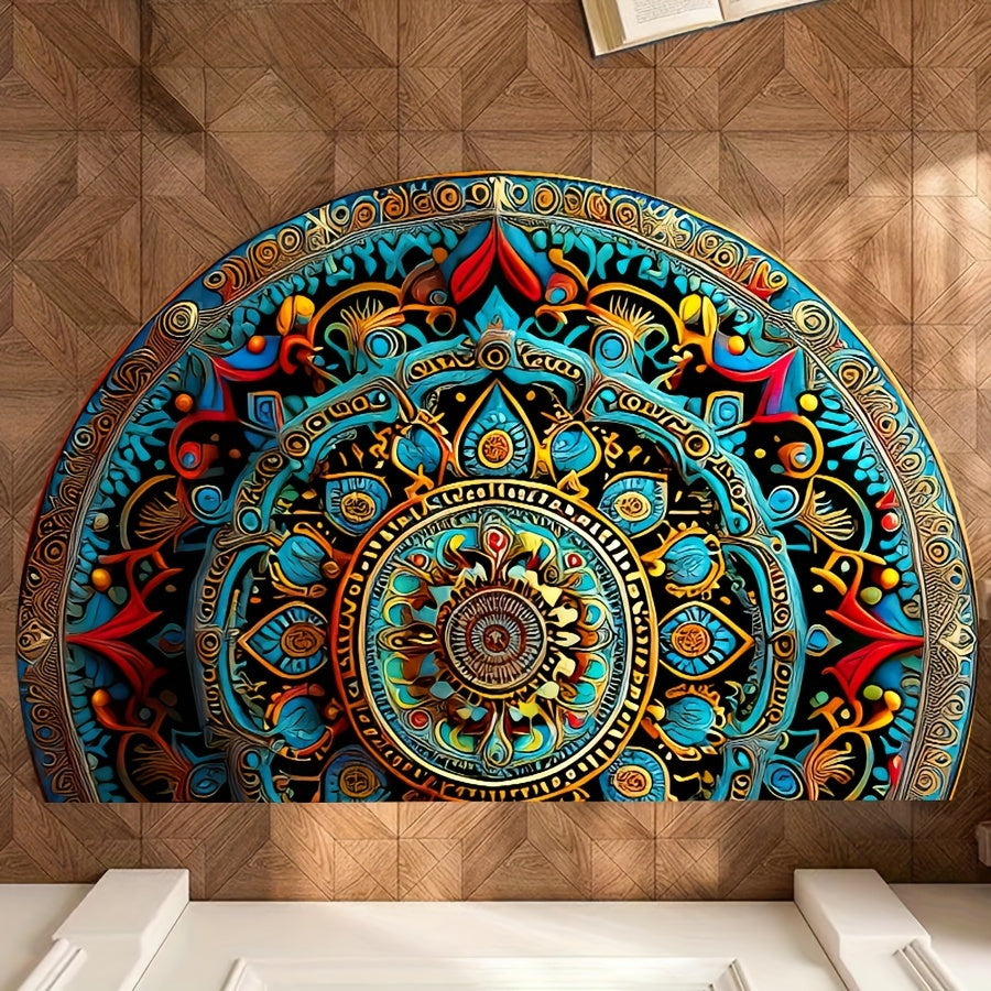Skanto | Dørmatte halvmåne mandala design teppe