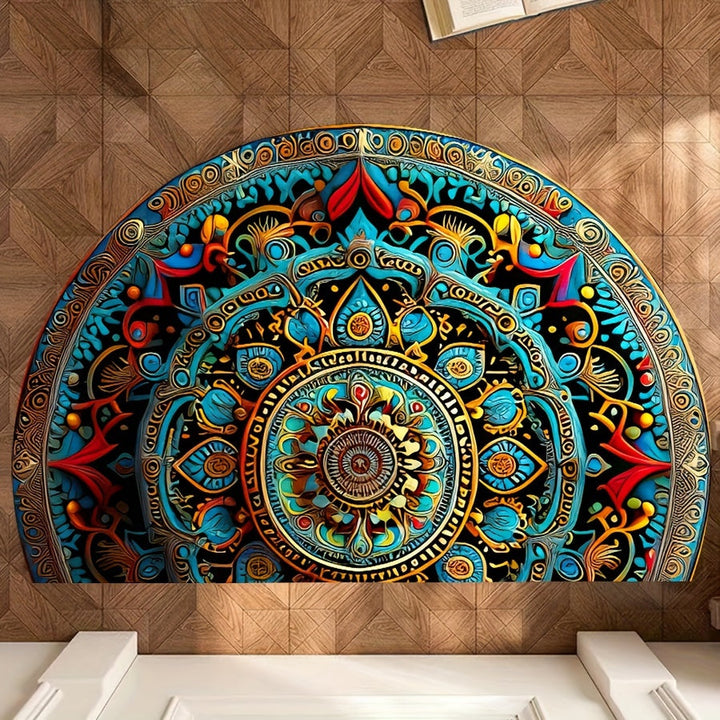 Skanto | Dørmatte halvmåne mandala design teppe