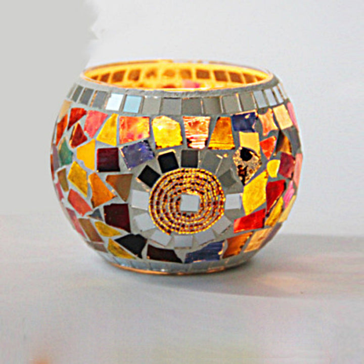 Skanto | Europeisk Retro Glass Mosaic Tealight Holder