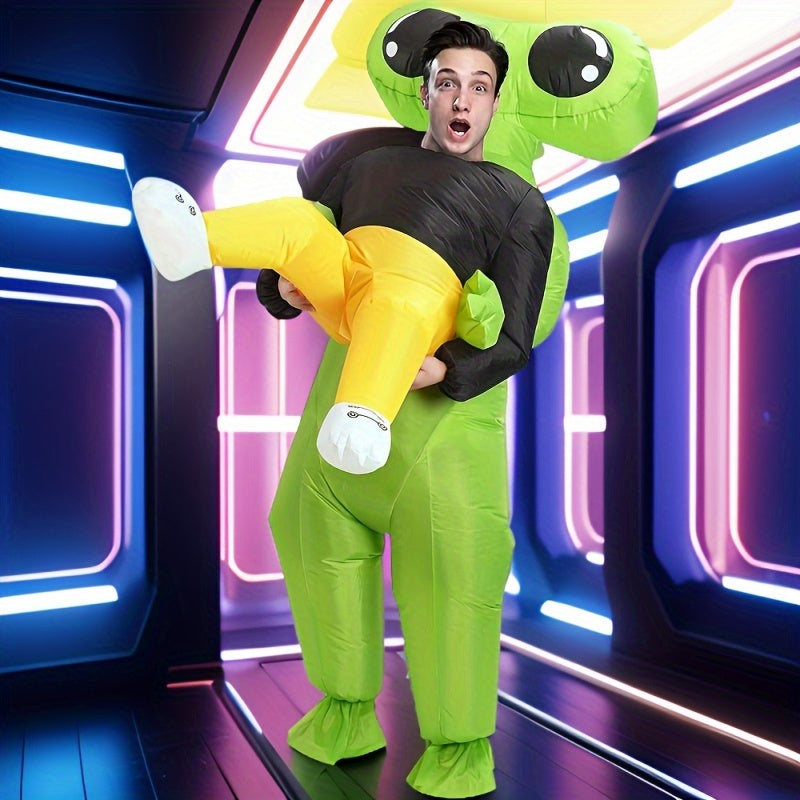 Skanto | Morsomt Inflatable Halloween Alien Kostyme for Menn | Ride On Stil