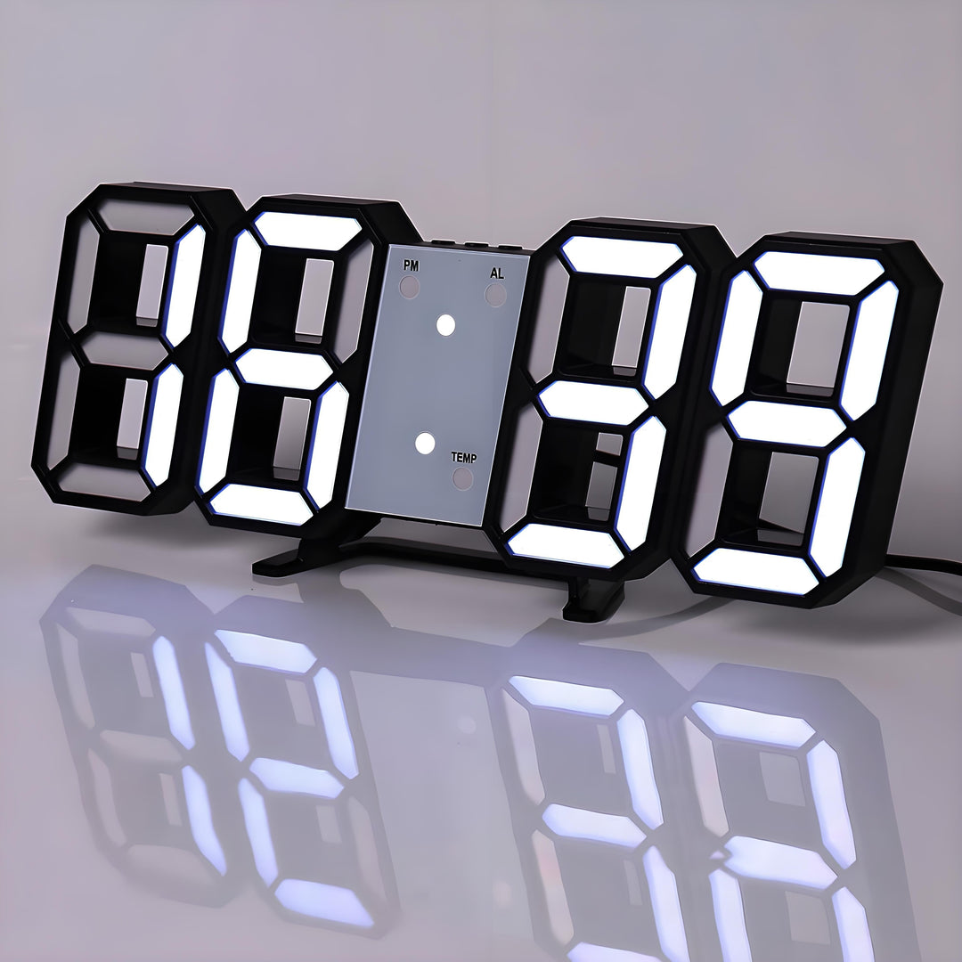 TimeSphere LED 3D Digital Klok med Kalender og Temp Display | Skanto