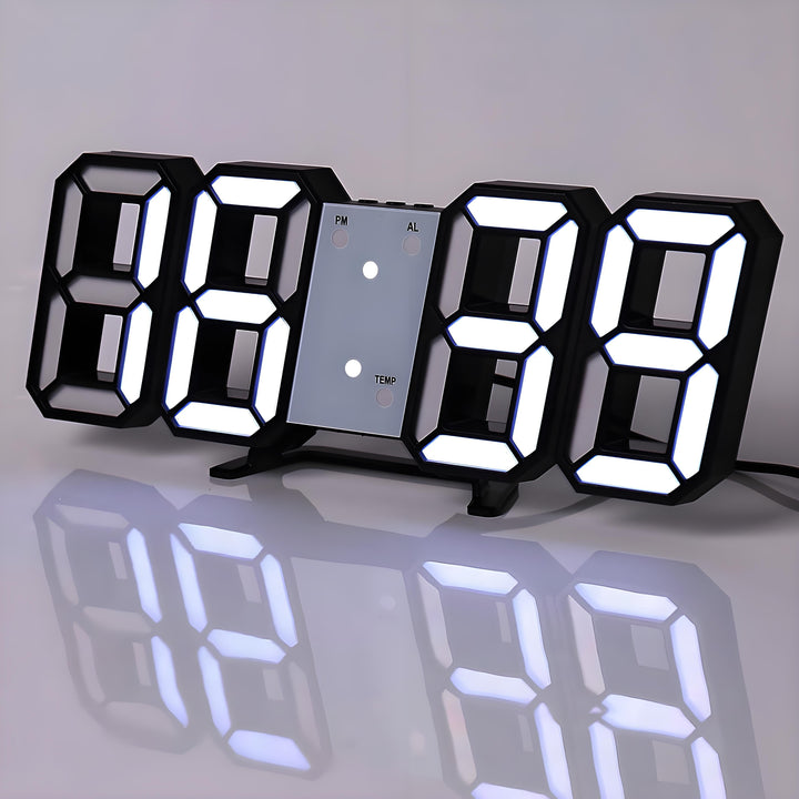 TimeSphere LED 3D Digital Klok med Kalender og Temp Display | Skanto