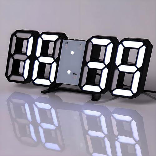 TimeSphere LED 3D Digital Klok med Kalender og Temp Display | Skanto