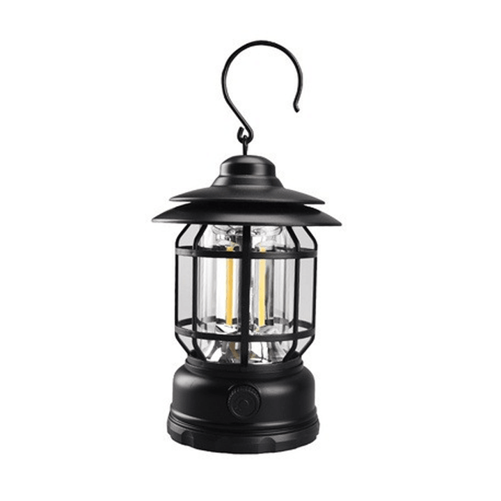 Portae Retro-Campinglampe - VintageGlow, LED-Campinglampe for utendørs, hage og eventyr