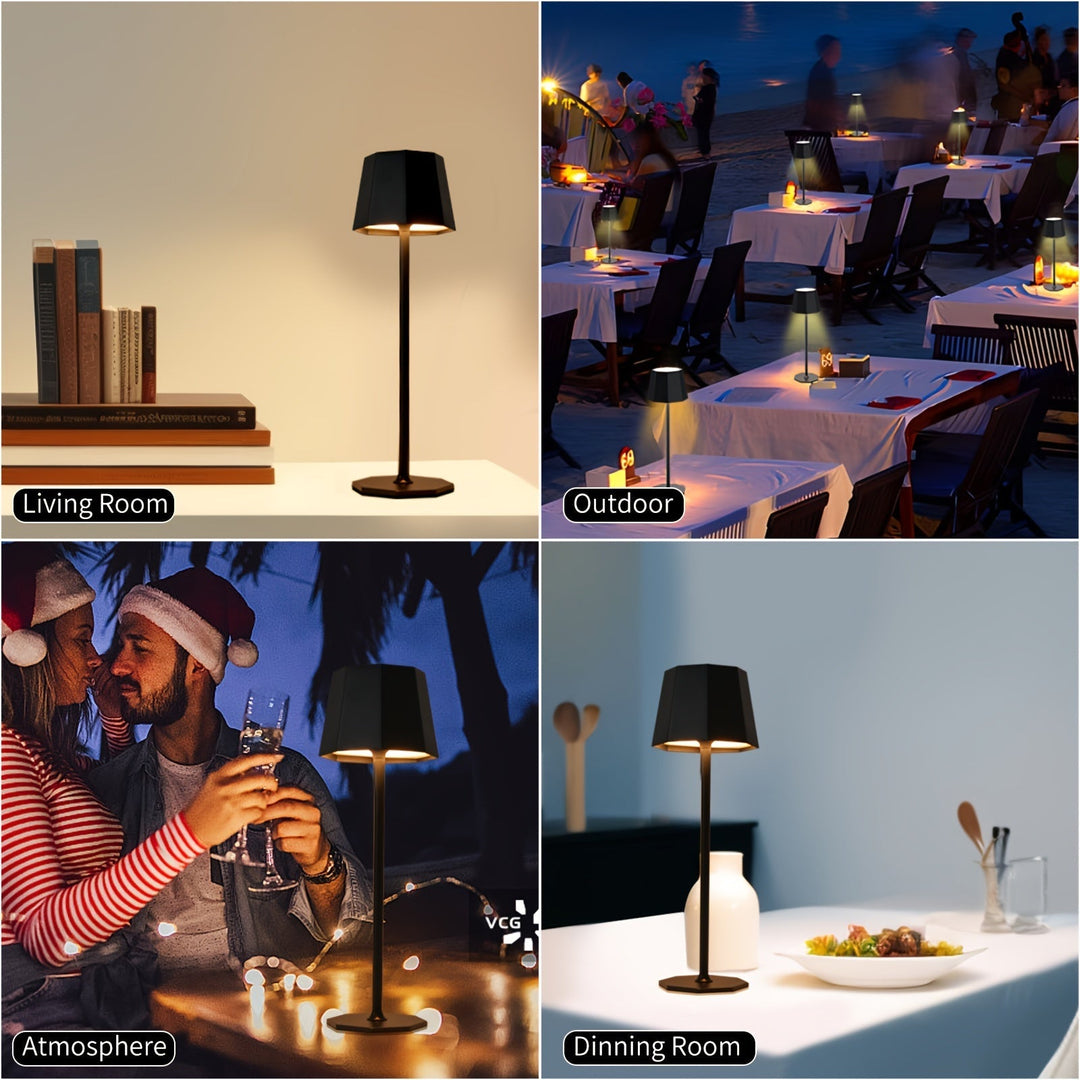 DuoGlow | Batteridrevet 2-delt sett Trådløs bordlampe Skanto