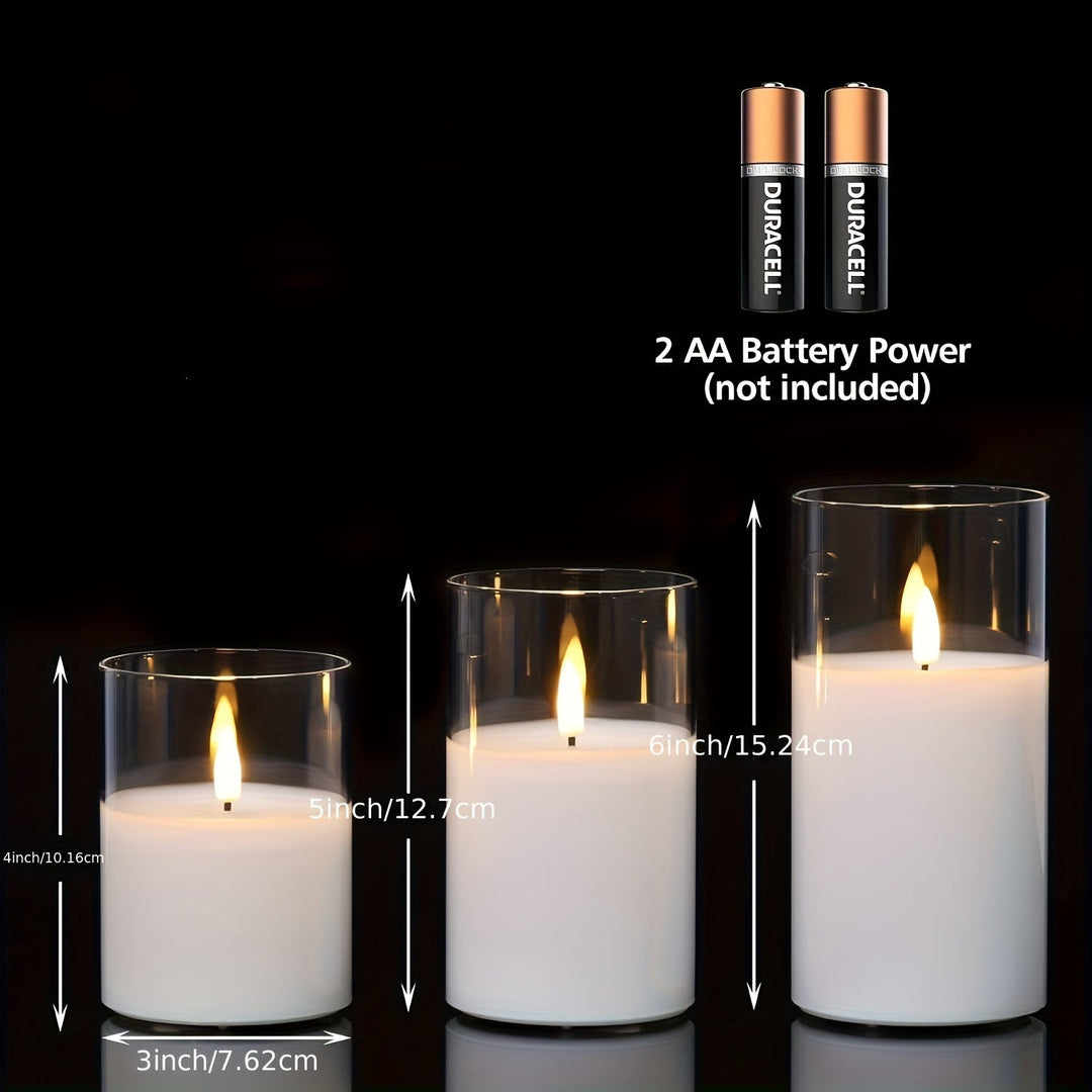GlowLights – Sett med 3 LED-lys med fjernkontroll Skanto