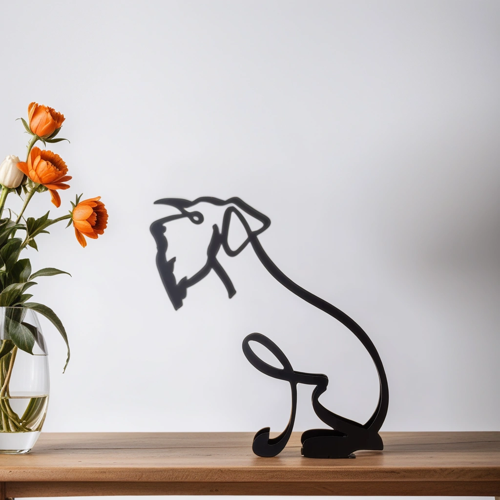 Skanto | Artipaws Abstrakt Hundeskulptur | Moderne design | Høy kvalitet kunstfigur | For hylle & bord