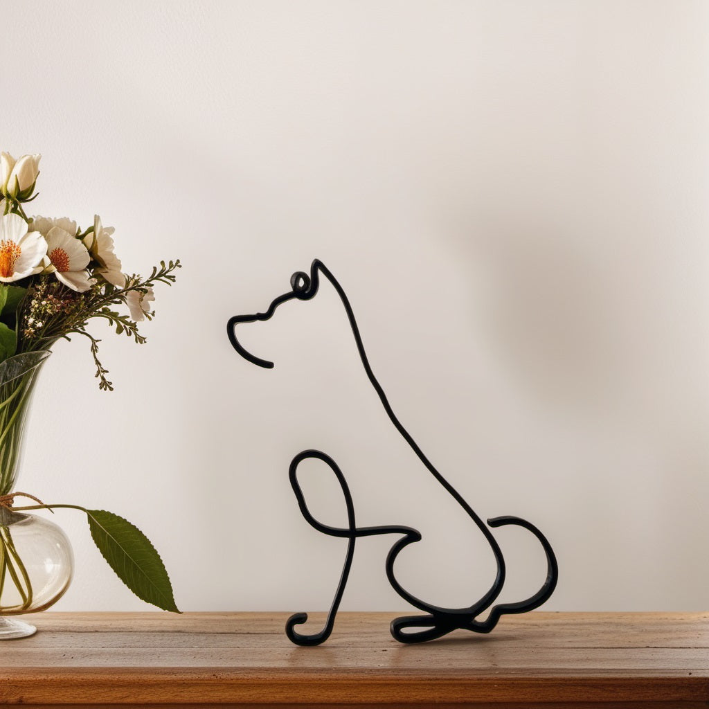 Skanto | Artipaws Abstrakt Hundeskulptur | Moderne design | Høy kvalitet kunstfigur | For hylle & bord