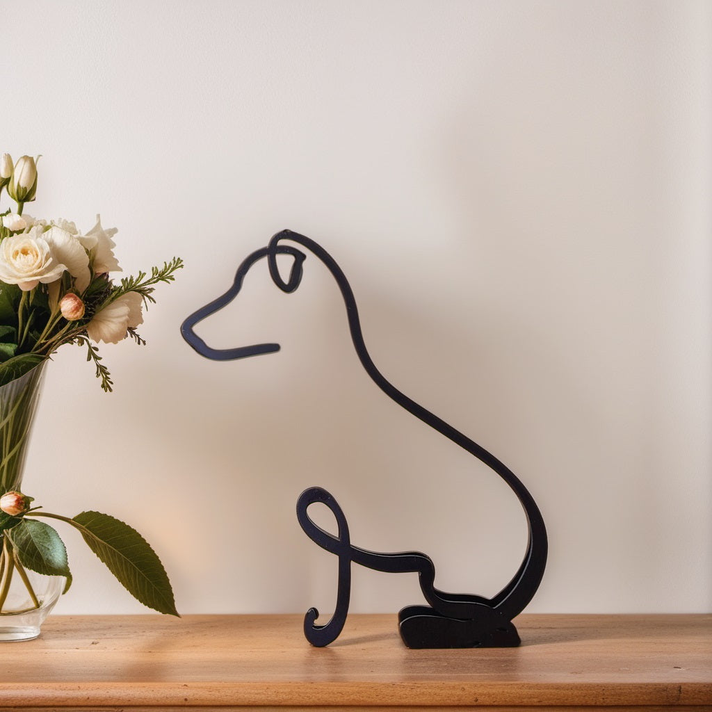 Skanto | Artipaws Abstrakt Hundeskulptur | Moderne design | Høy kvalitet kunstfigur | For hylle & bord