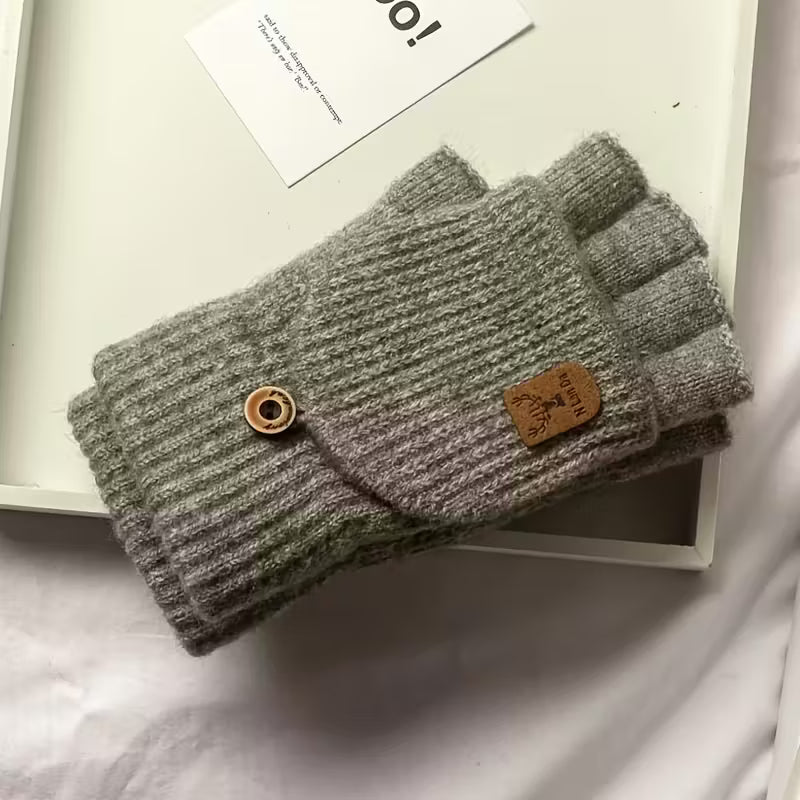 Skanto | Menns WinterPro Fingerless Hansker – Tykk, Varm og Behagelig