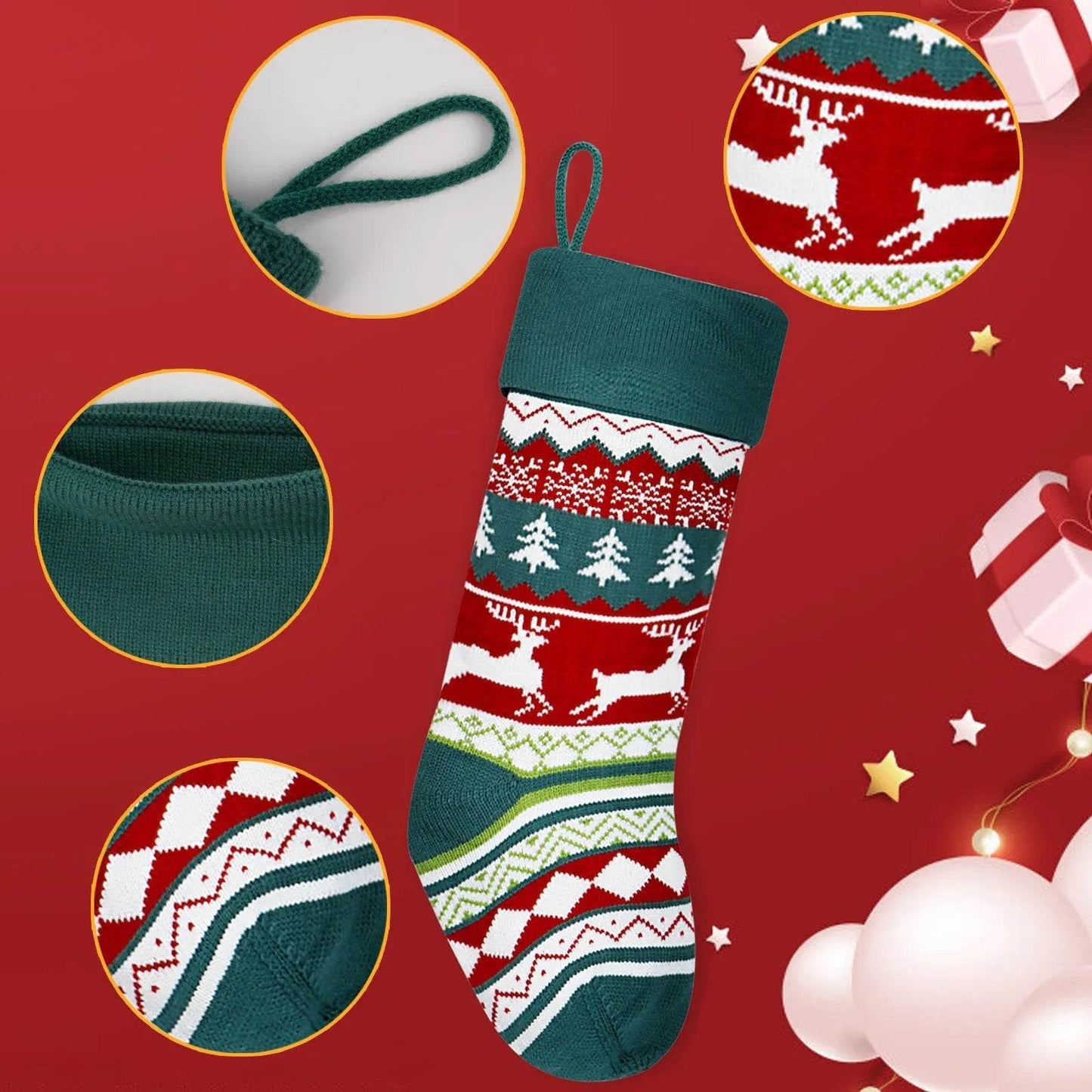 Norvo | Julestrømper Godteri Strikket Bag Ull