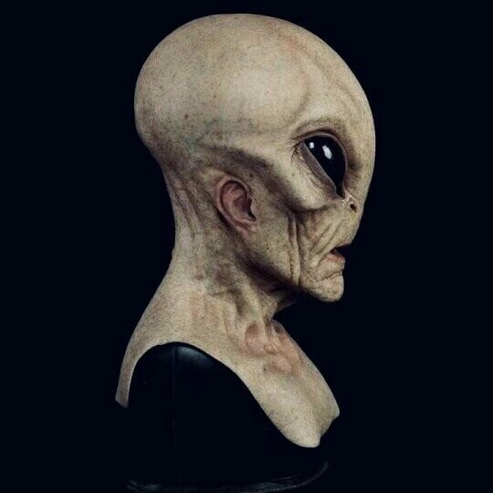 Alien-Mask | Realistiske Halloween Kostyme Tilbehør | Skanto