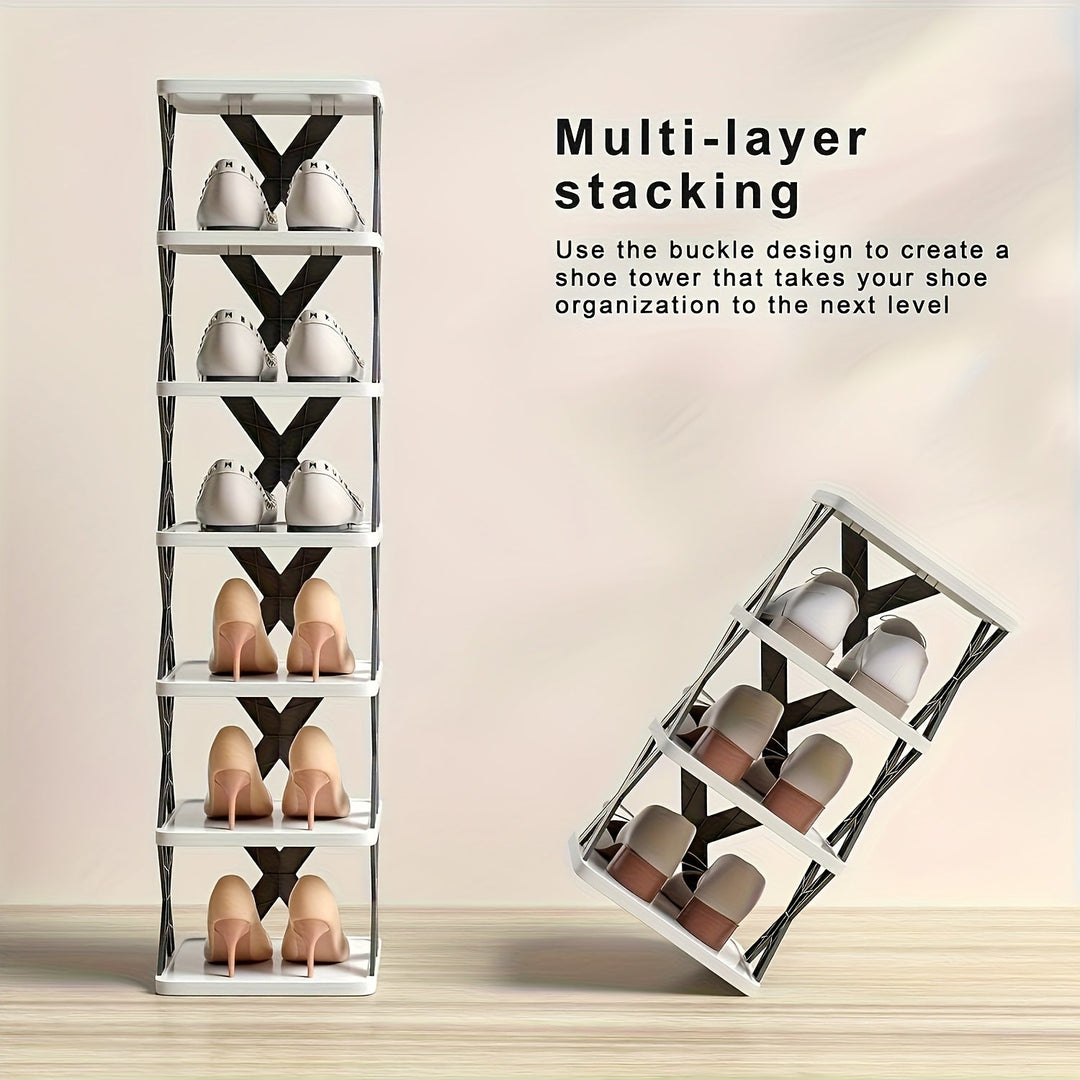 Narrow Shoe Rack Tower | Skanto