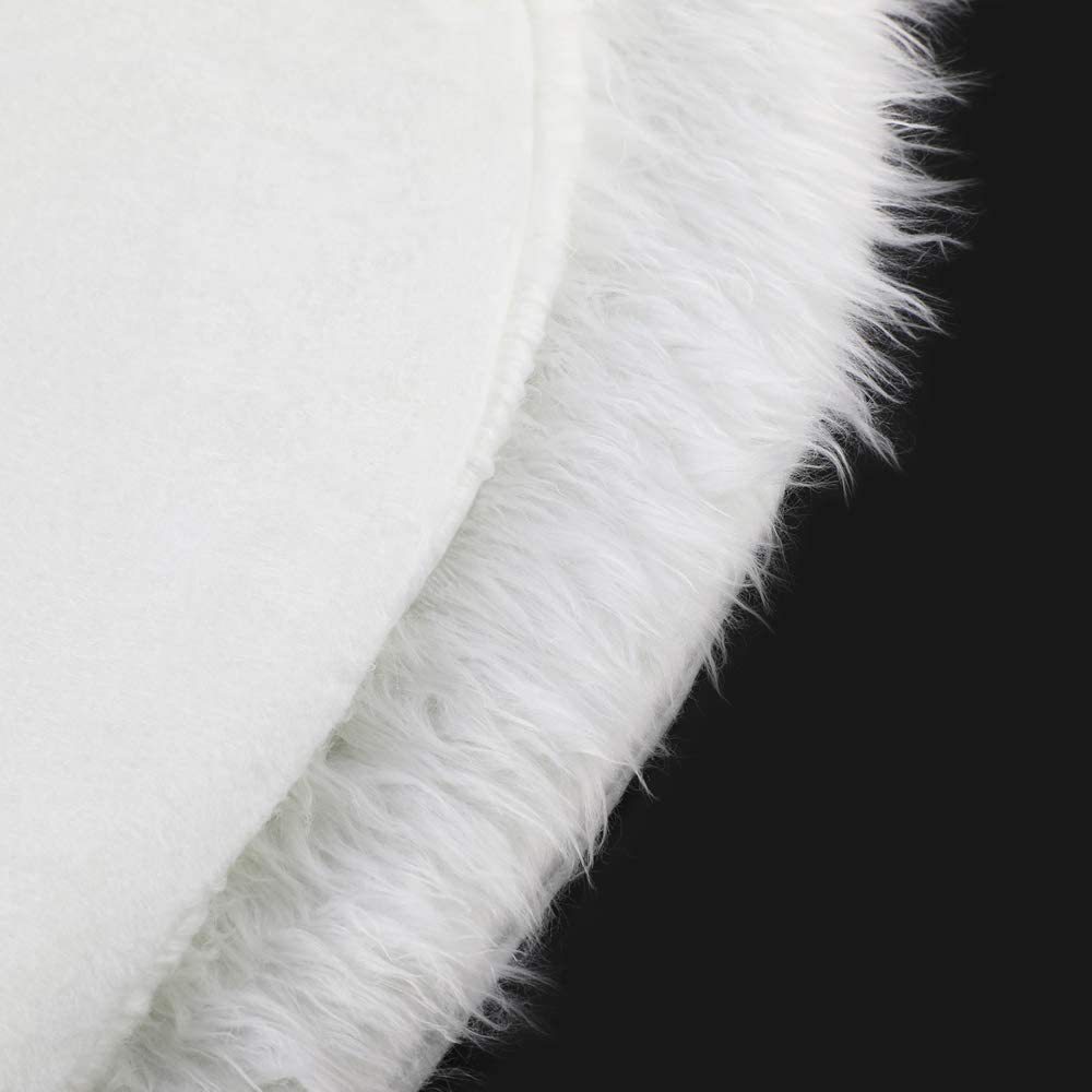 Skanto | Hvit Juletre Skjørt Plysj Faux Fur Juletre Teppe God Jul Juletre Dekorasjoner Ornament Nyttår Navidad Hjemmeinnredning