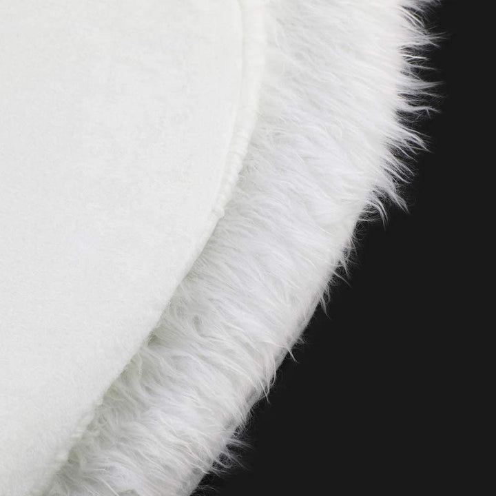 Skanto | Hvit Juletre Skjørt Plysj Faux Fur Juletre Teppe God Jul Juletre Dekorasjoner Ornament Nyttår Navidad Hjemmeinnredning