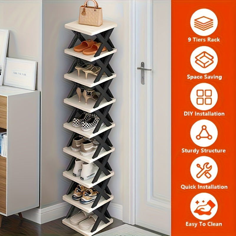 Narrow Shoe Rack Tower | Skanto