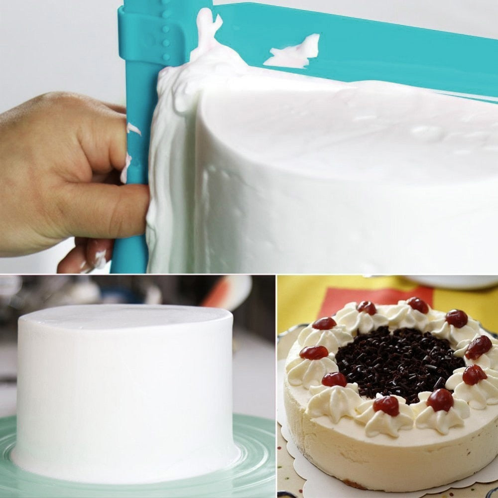 Justerbart Kake Skraper Fondant Spatel Krem Kake Kant Glatter | Skanto