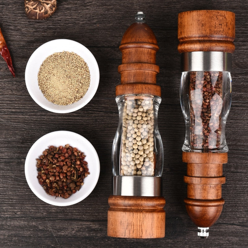 Justerbar grovhet tre salt- og pepperkvern sett tre møller | Skanto