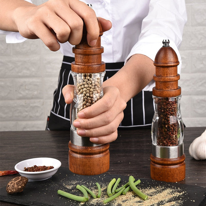 Justerbar grovhet tre salt- og pepperkvern sett tre møller | Skanto