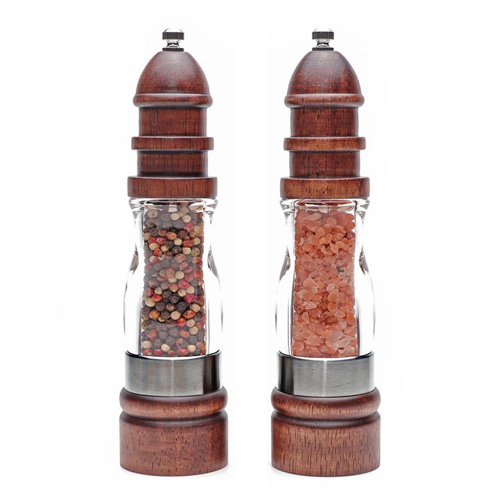 Justerbar grovhet tre salt- og pepperkvern sett tre møller | Skanto