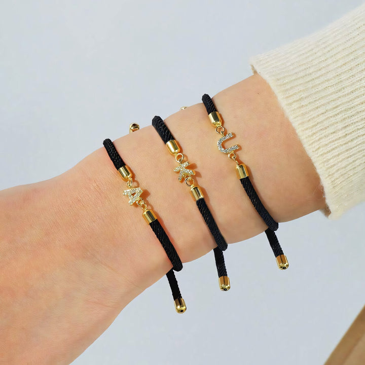 Skanto | Justerbare Bokstav Initial Armbånd