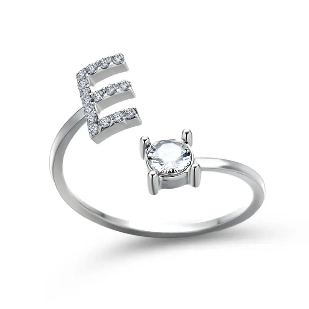 Skanto | Justerbar Delikat Diamant Bokstav Initial Ring