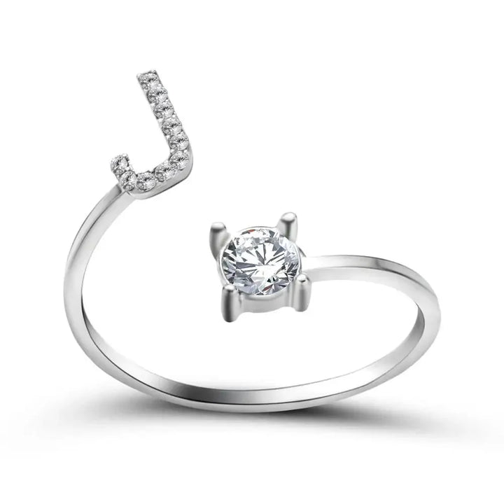 Skanto | Justerbar Delikat Diamant Bokstav Initial Ring