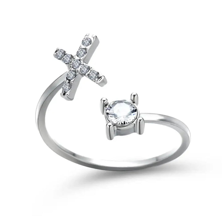 Skanto | Justerbar Delikat Diamant Bokstav Initial Ring