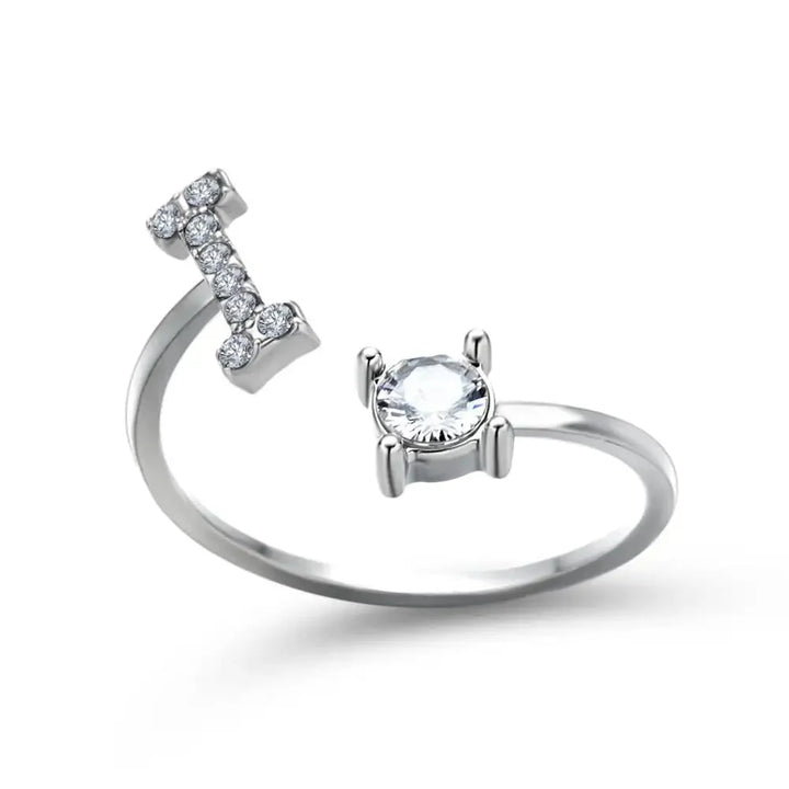 Skanto | Justerbar Delikat Diamant Bokstav Initial Ring