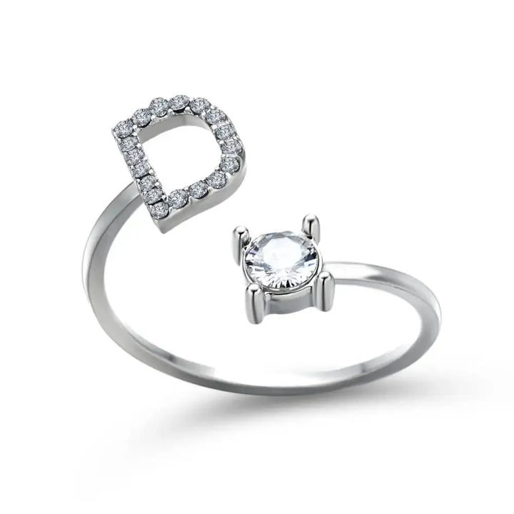 Skanto | Justerbar Delikat Diamant Bokstav Initial Ring