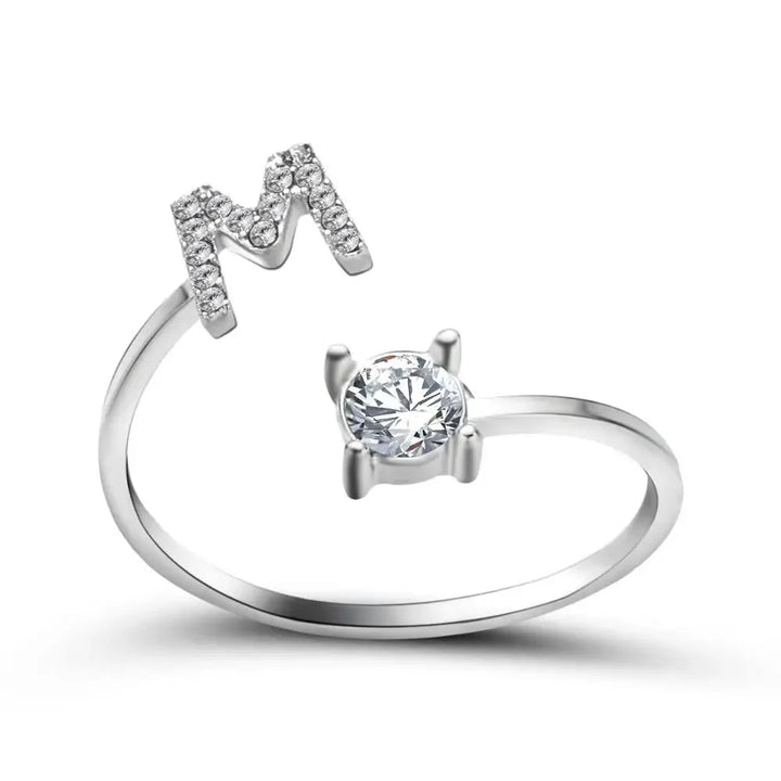 Skanto | Justerbar Delikat Diamant Bokstav Initial Ring