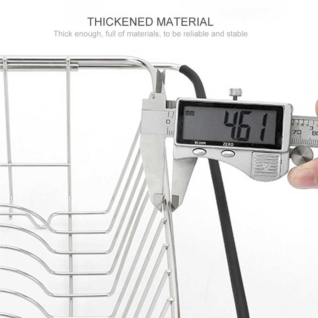 Justerbar Over Sink Tørkerack i Rustfritt Stål Rustfritt Dreneringsrack | Skanto