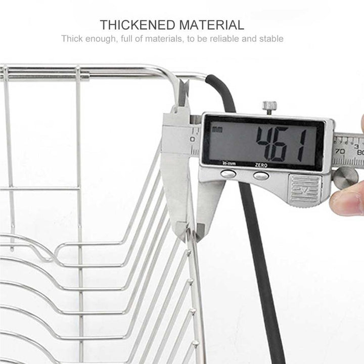 Justerbar Over Sink Tørkerack i Rustfritt Stål Rustfritt Dreneringsrack | Skanto