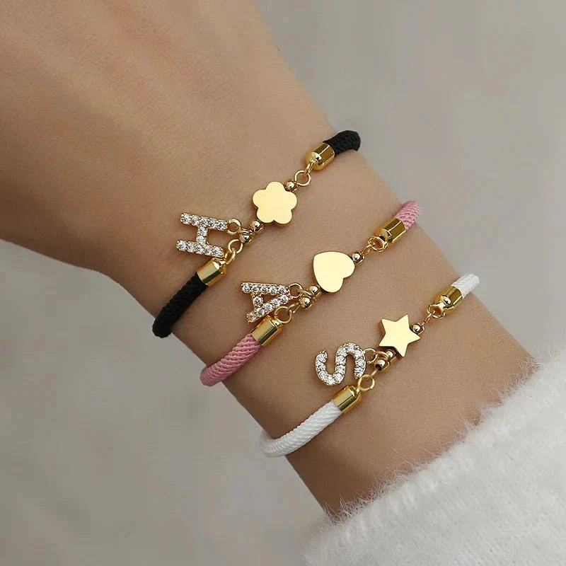 Skanto | Justerbar Form Bokstav Initial Armbånd