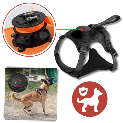 Justerbart og ergonomisk sett med hundesele og bånd