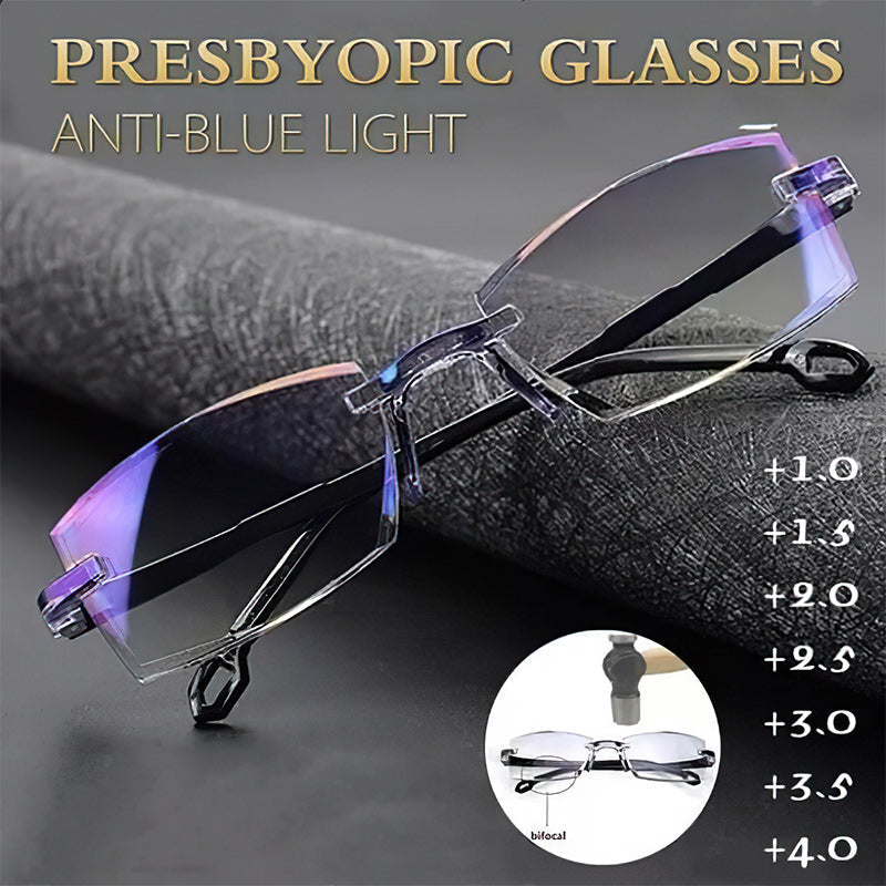 Skanto | Advanced Anti-Blue Light Multifocal Reading Glasses - SapphireView