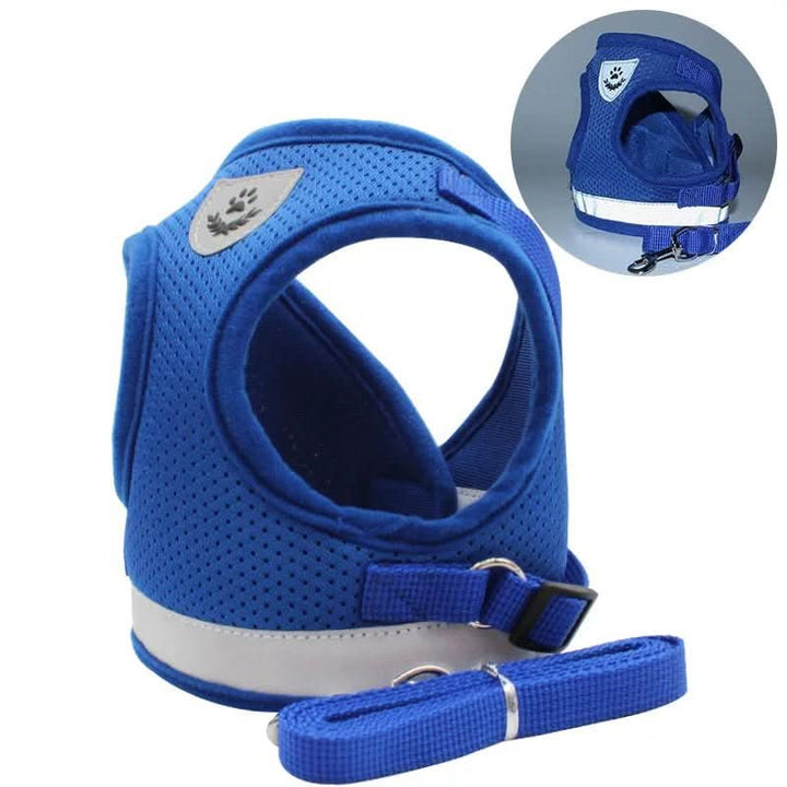 Ausbruchsicheres Katzengeschirr mit reflektierenden Detaljer