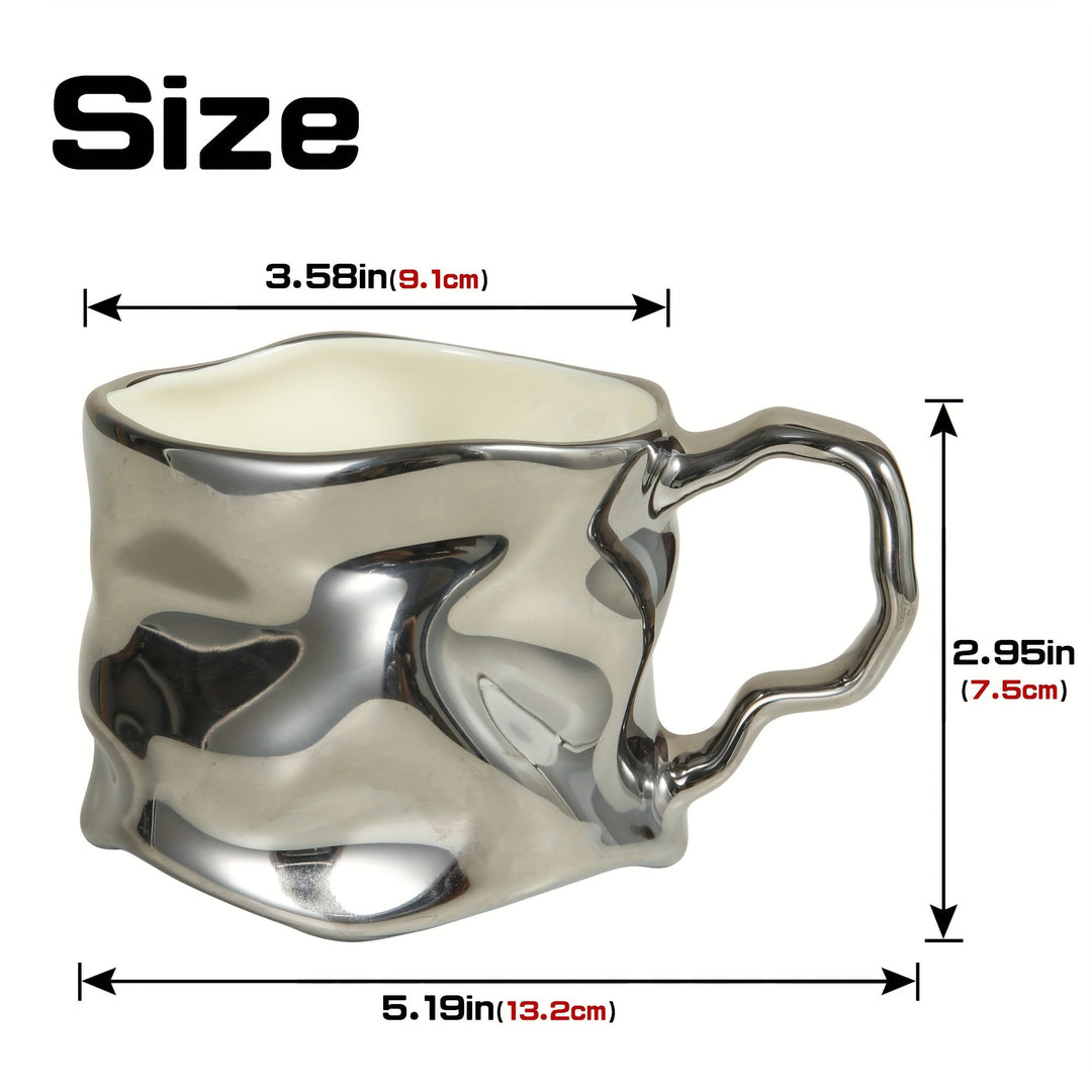 CreArt Mug – Håndlaget keramisk kaffekopp med unikt krøllet design | Skanto