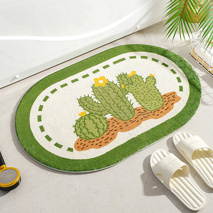 Skanto | Myk Blomstret Non-Slip Absorberende Gulvmatte til Hjemmet