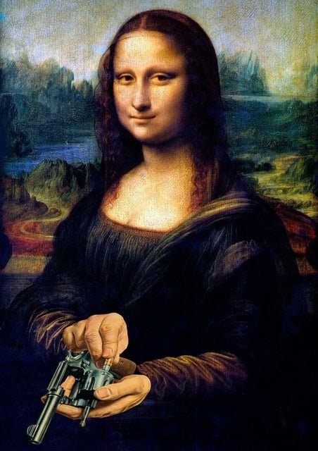 Skanto | Aesthetic Funny Mona Lisa Canvas Plakat
