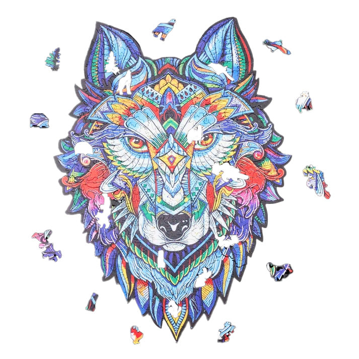 MajesticWolf Puslespill – Premium Tre Jigsaw Puslespill Skanto