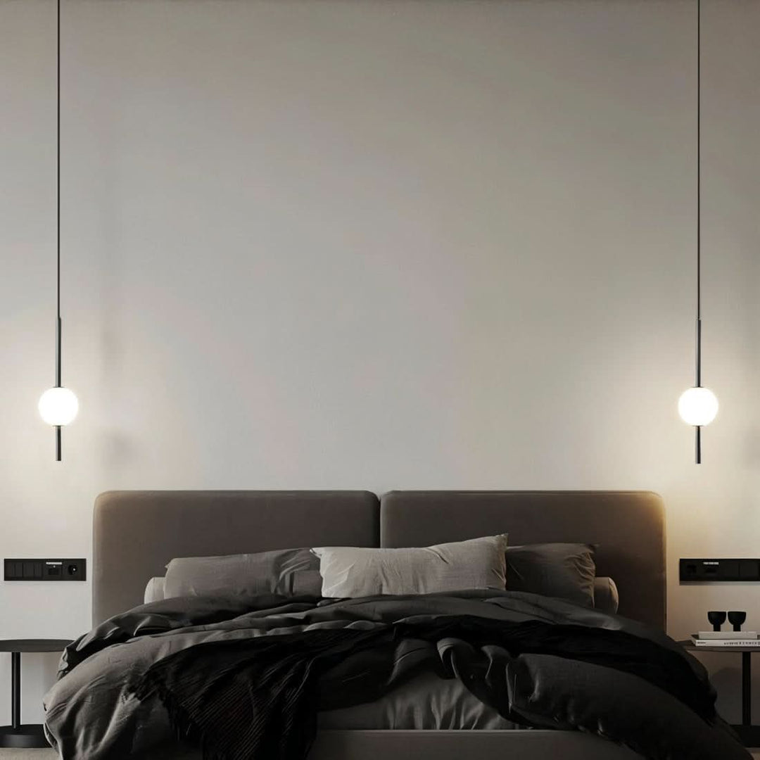 Afzal LED-Pendelleuchte med Glaskugel