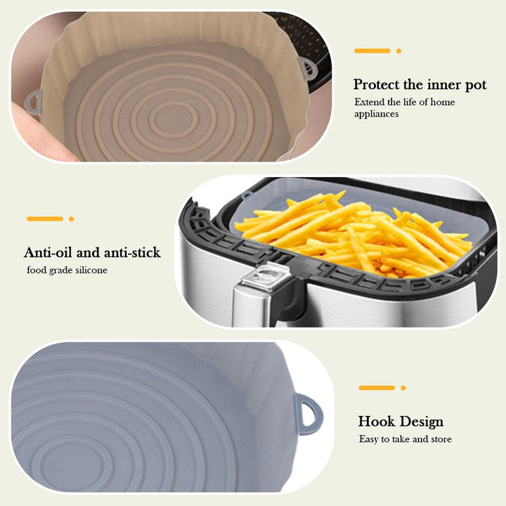 Luftfrityr Bakebrett Silikonpott Nonstick Luftfrityr Bakeform | Skanto