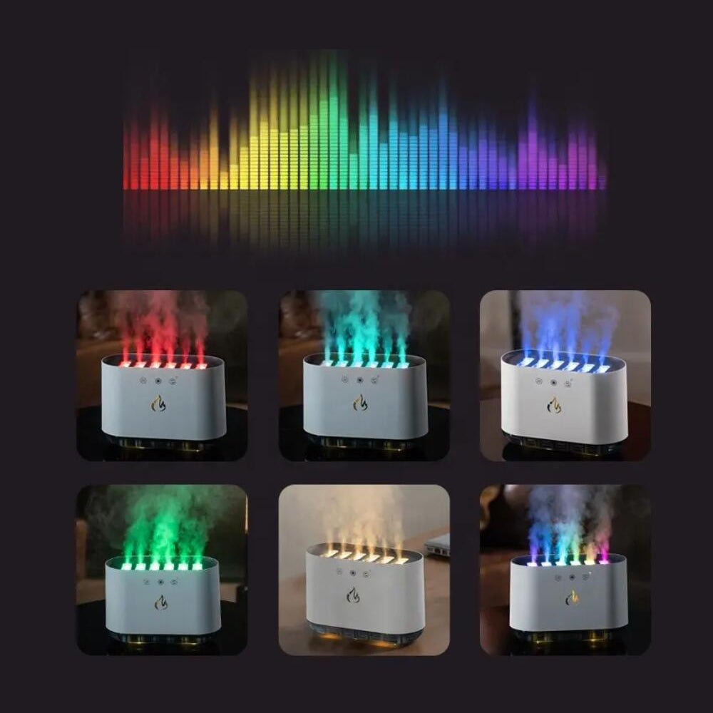 Skanto | Airmist Pro – Ultralyd Luftfukter med LED Lys & 6 Dyser