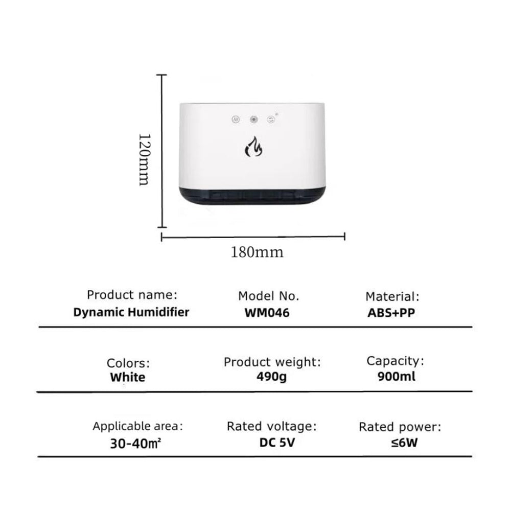 Skanto | Airmist Pro – Ultralyd Luftfukter med LED Lys & 6 Dyser