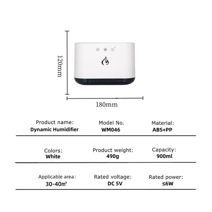 Skanto | Airmist Pro – Ultralyd Luftfukter med LED Lys & 6 Dyser